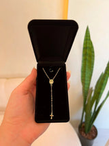 Terço Banhado a Ouro 18k 45cm