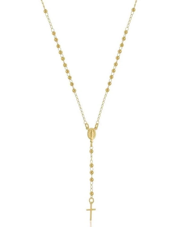 KIT TERÇO BANHADO A OURO 18K