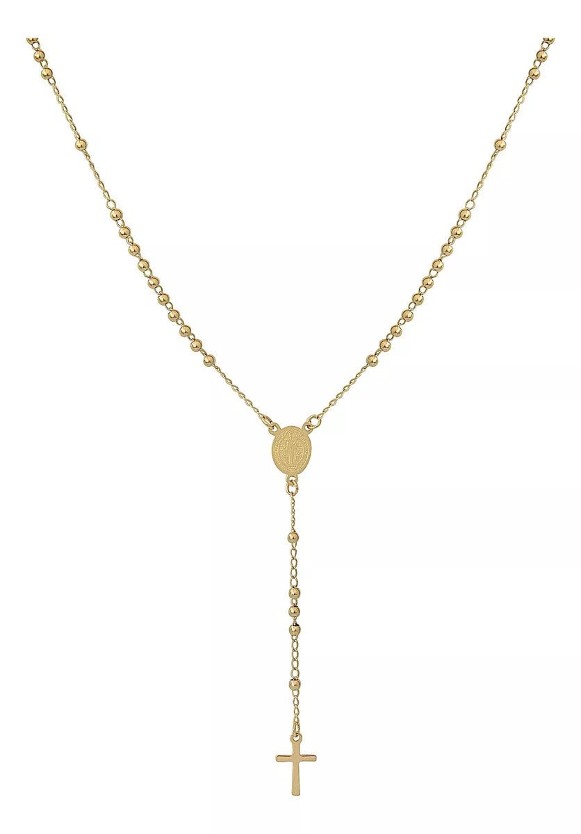 Terço Banhado a Ouro 18k 45cm