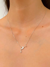 Colar Prata 925 Veneziana Meia Taça Vinho Cravejado Zircônia