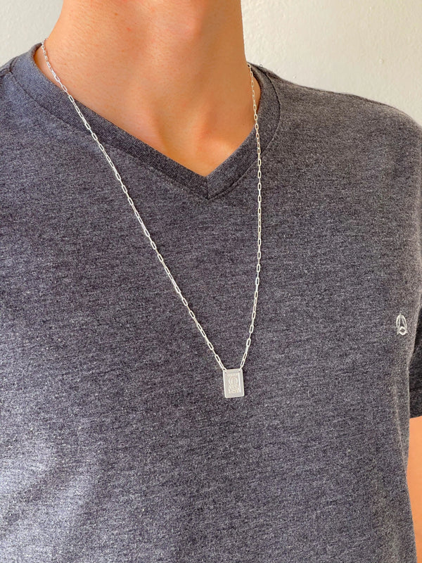 Escapulário Prata 925 Cartie Sagrado C. de Jesus e N.S Carmo